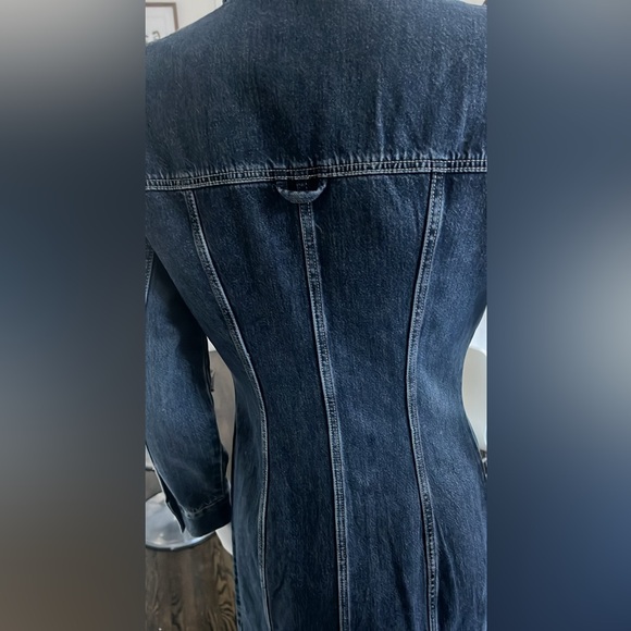 Zara Long TRF Denim Button-Up Dress - Picture 8 of 10